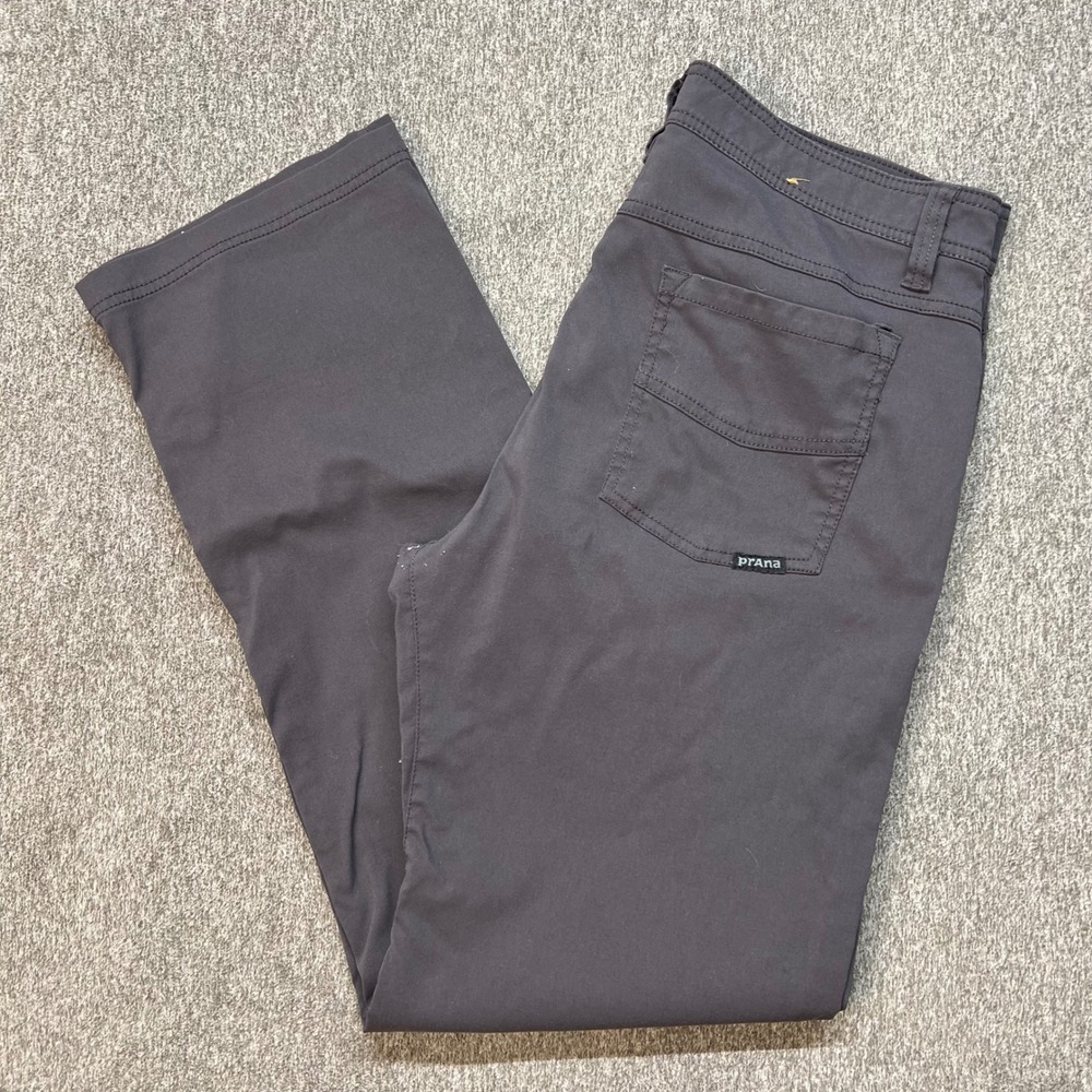 Prana‎ Brion Slim Fit Pants Mens 34 Gray Nylon Stretch Hiking Outdoor Trousers